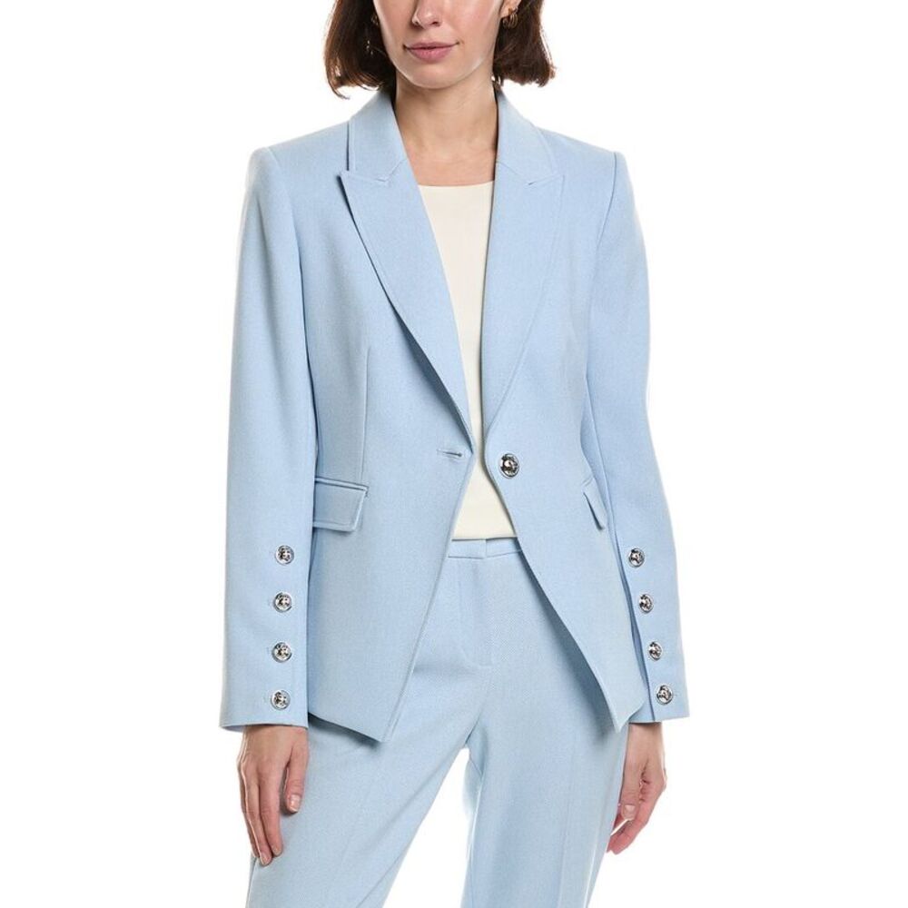 Tahari Asl Womens Blazer, Blue